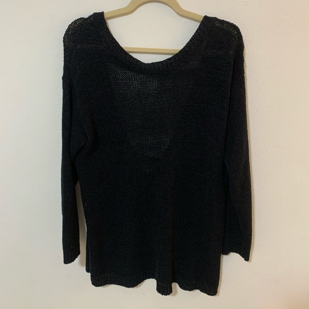 TOBI Oversized backless black sweater